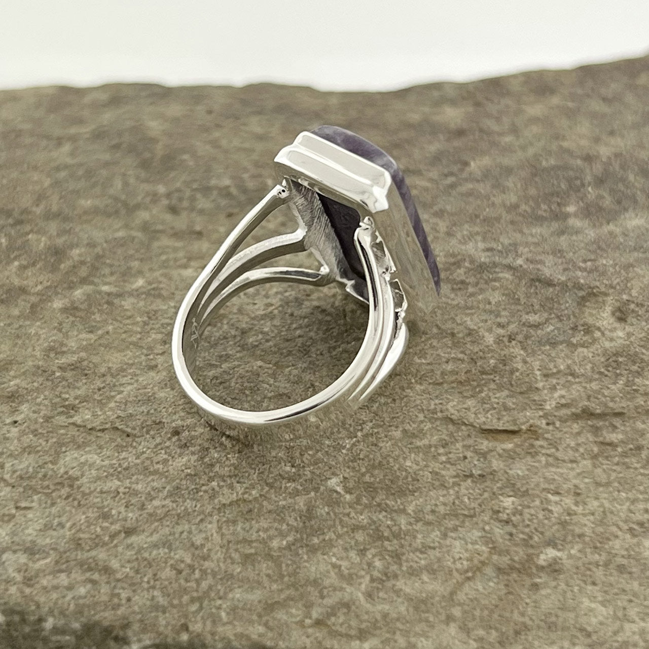 LEPIDOLITE STERLING SILVER RING