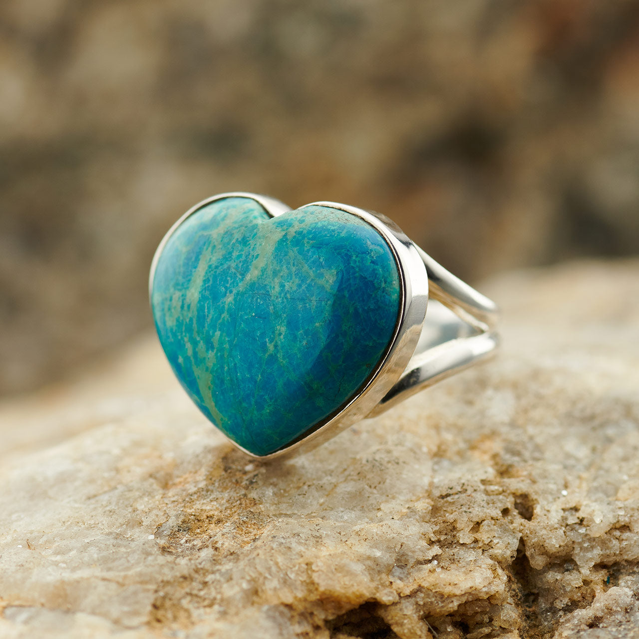 CHRYSOCOLLA STERLING SILVER RING