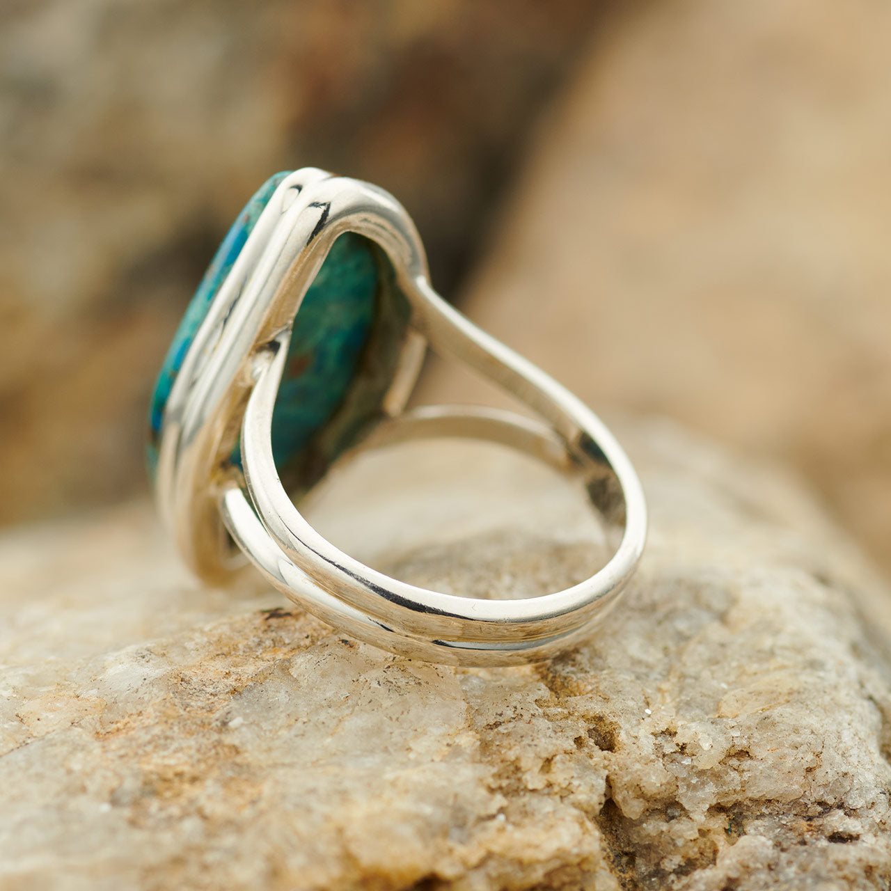 CHRYSOCOLLA STERLING SILVER RING