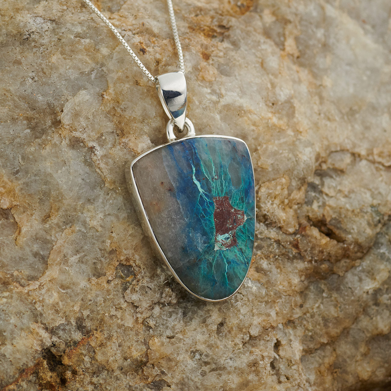 SHATTUCKITE STERLING SILVER PENDANT