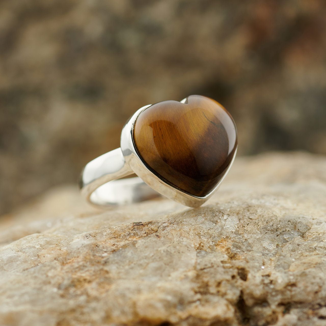 TIGER EYE STERLING SILVER RING