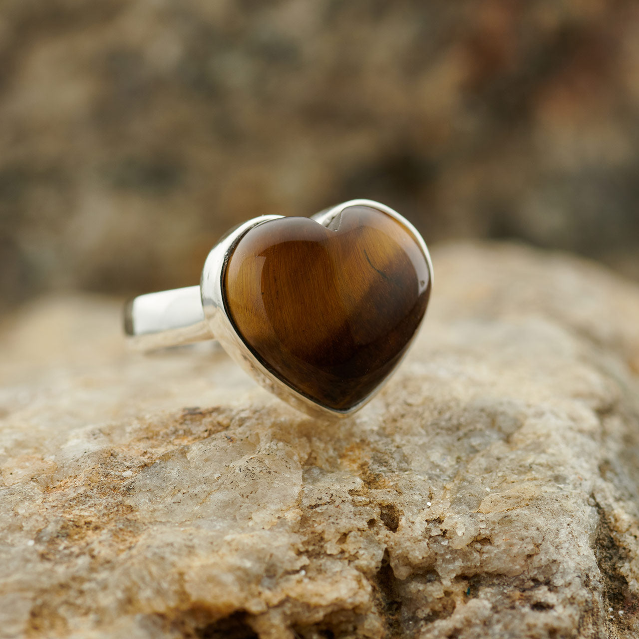 TIGER EYE STERLING SILVER RING