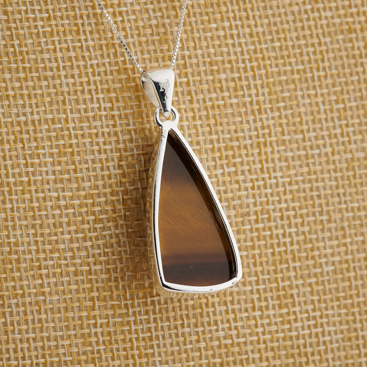 TIGER EYE STERLING SILVER PENDANT