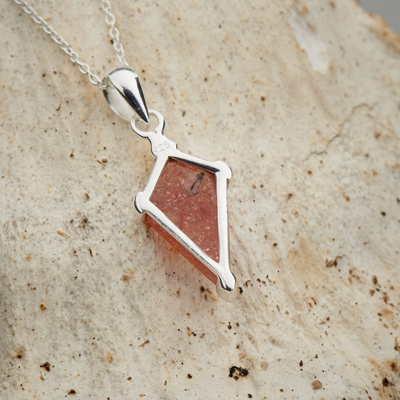 SUNSTONE STERLING SILVER SHIELD 2.0 PENDANT