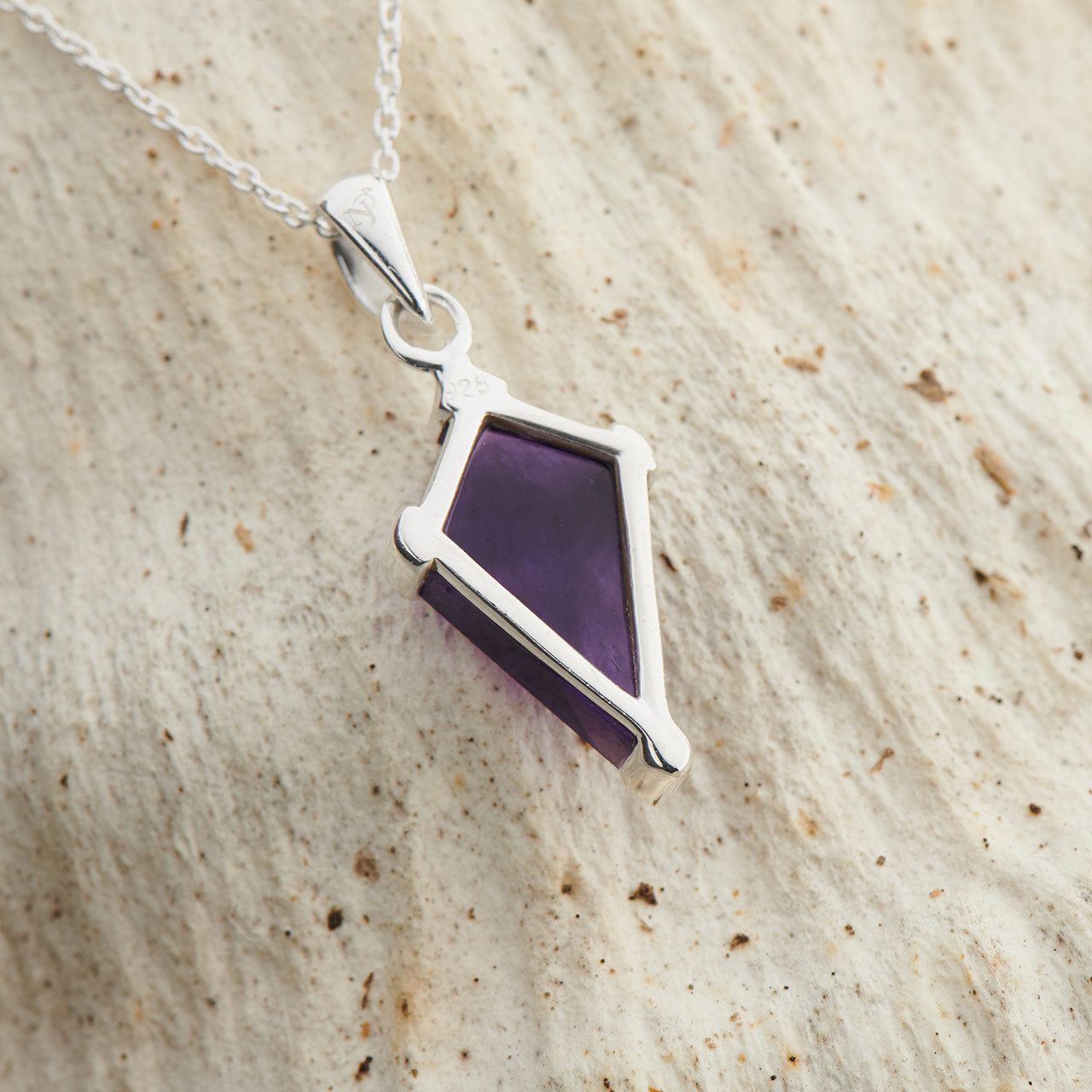 AMETHYST STERLING SILVER SHIELD 2.0 PENDANT