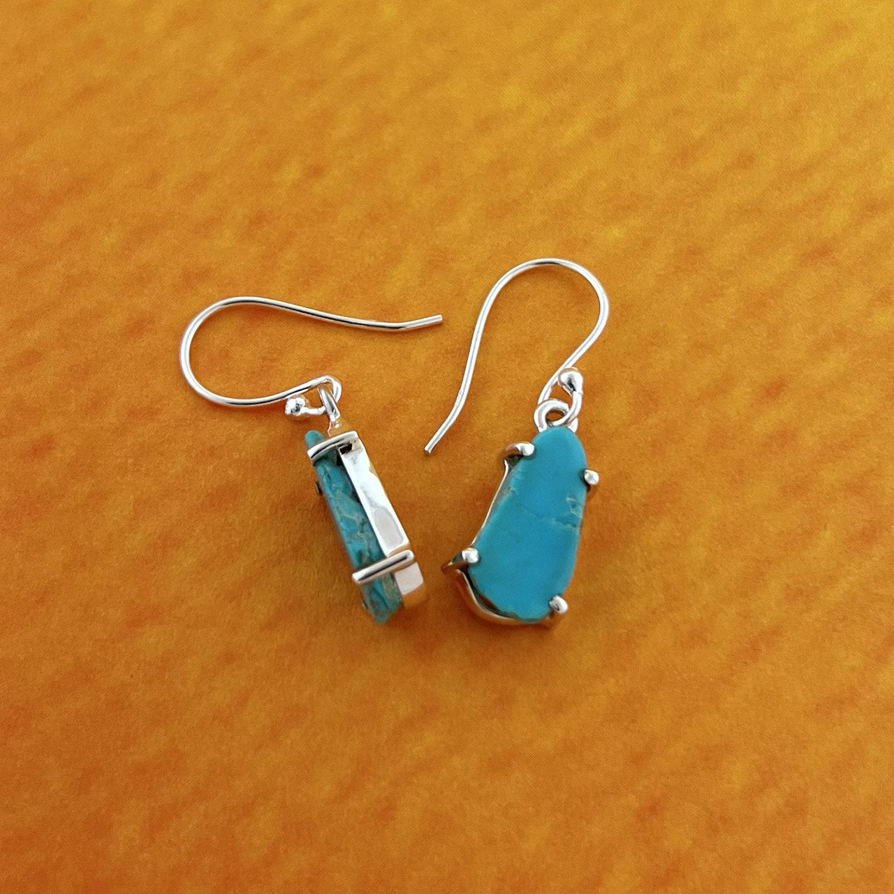 KINGMAN TURQUOISE STERLING SILVER DANGLES