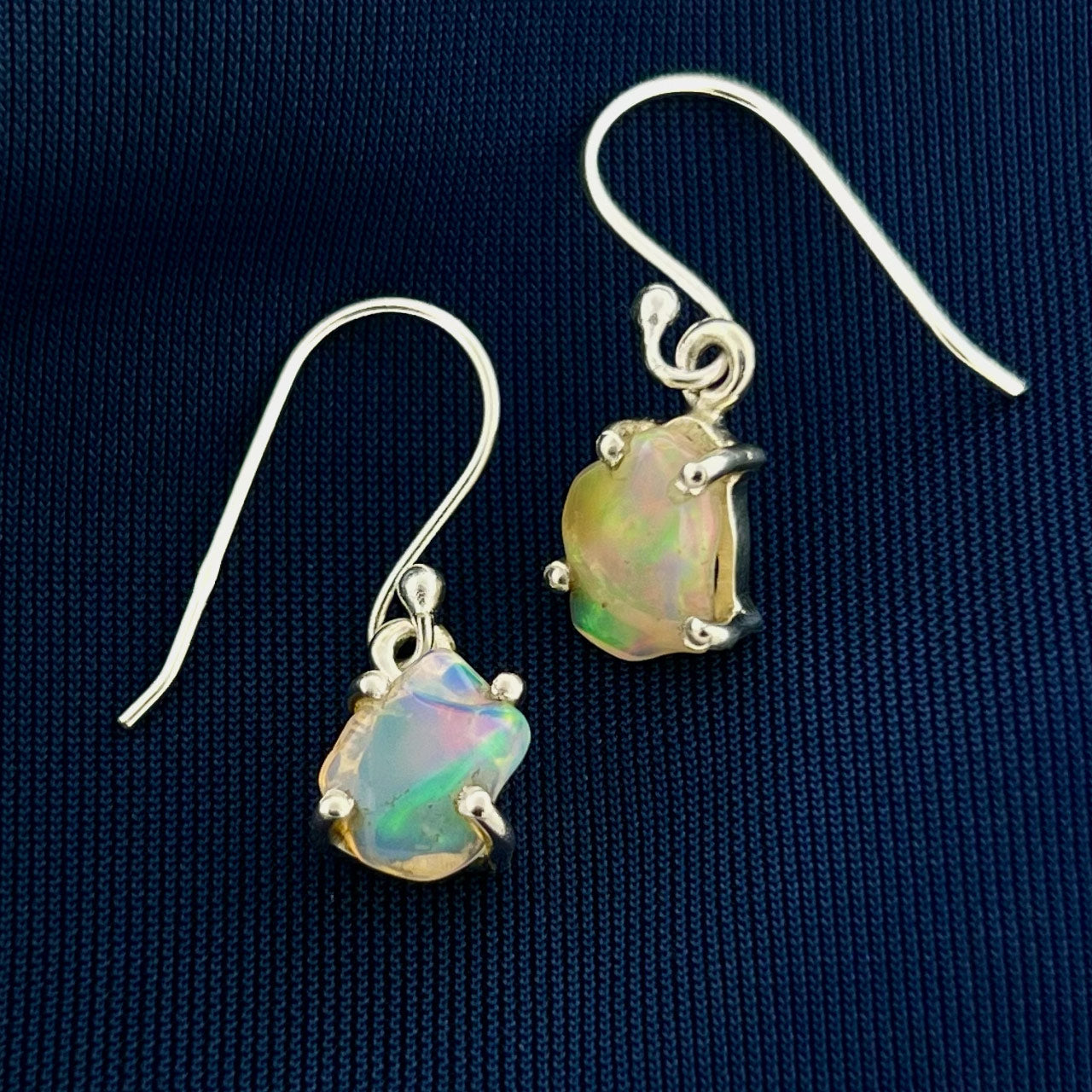 ETHIOPIAN OPAL STERLING SILVER DANGLES