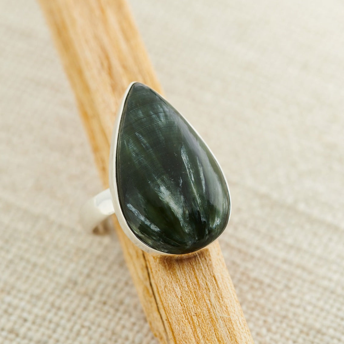 SERAPHINITE STERLING SILVER RING