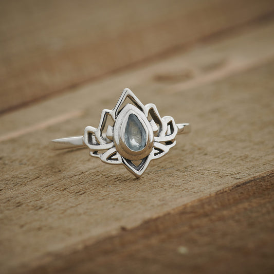 AQUAMARINE STERLING SILVER LOTUS 3.0