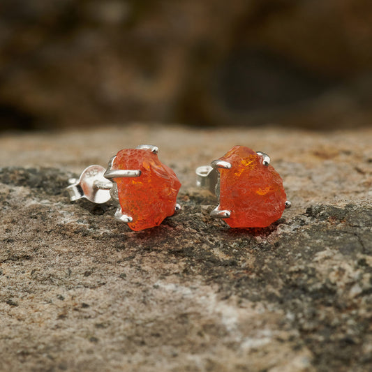 MEXICAN OPAL STUD STERLING SILVER EARRINGS