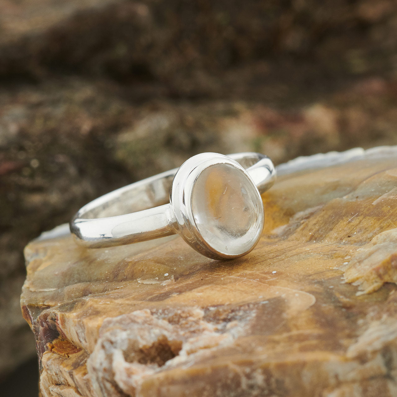 HYALITE OPAL STERLING SILVER RING