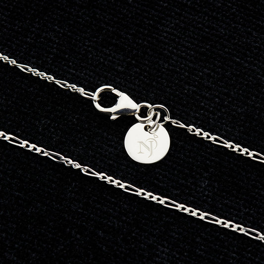 FIGARO ADJUSTABLE STERLING SILVER CHAIN  18