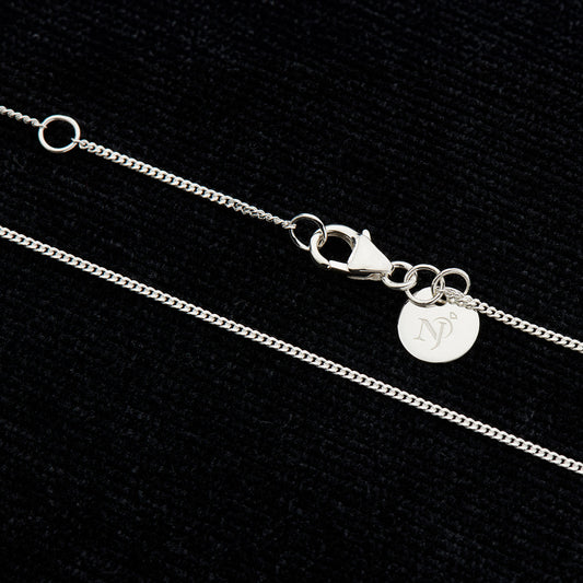 CURB ADJUSTABLE STERLING SILVER CHAIN 16 INCH
