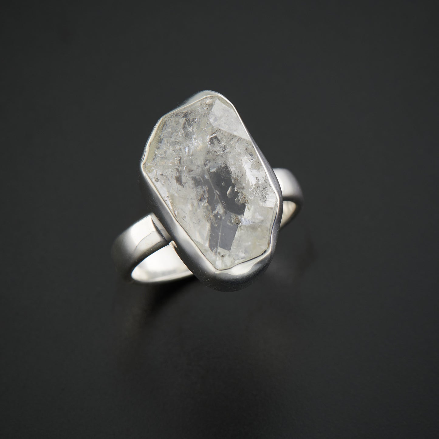 HERKIMER DIAMOND STERLING SILVER RING