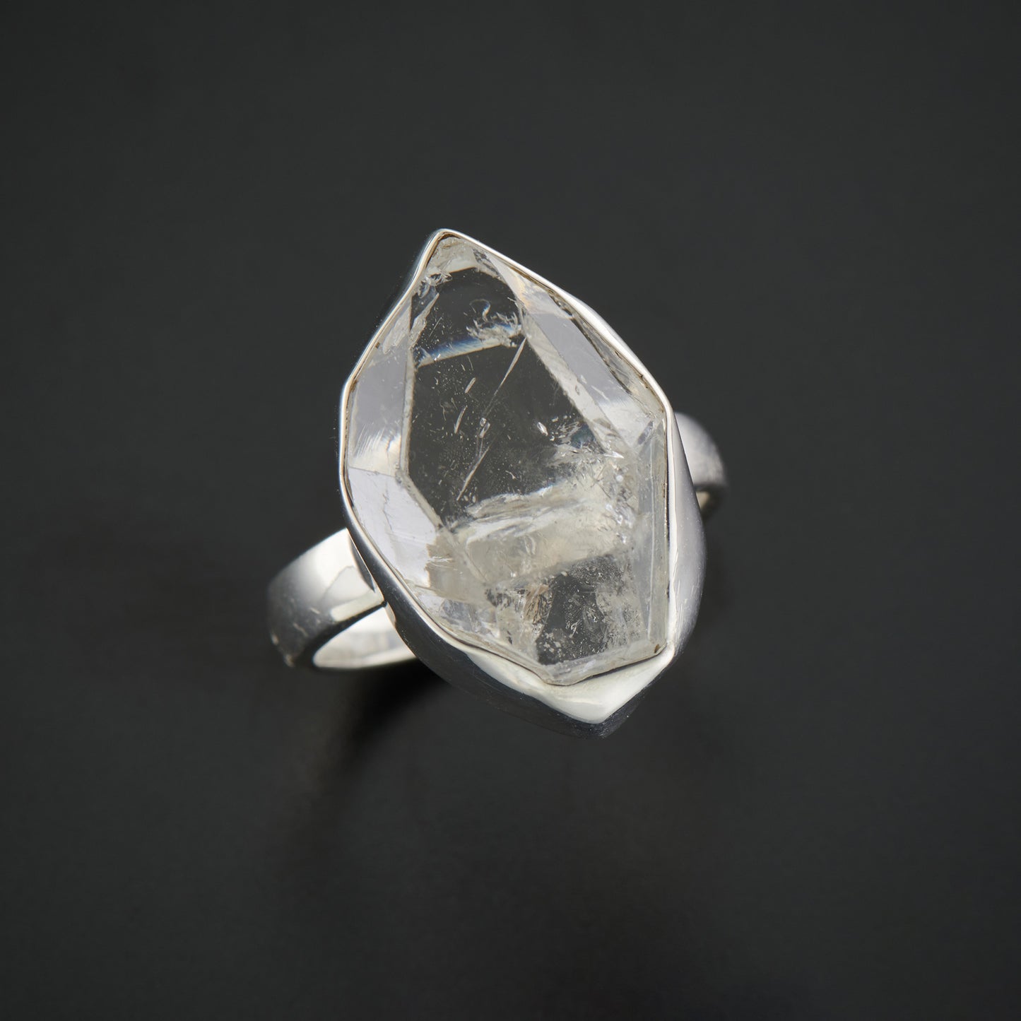 HERKIMER DIAMOND STERLING SILVER RING