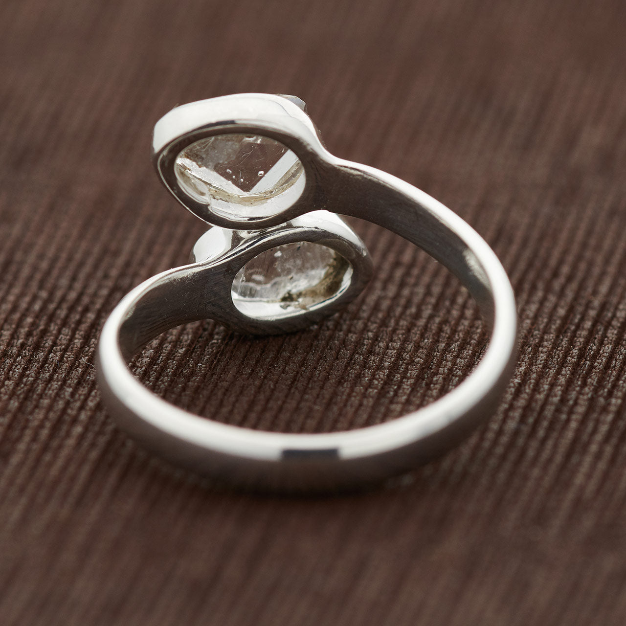 HERKIMER DIAMOND WITH HERKIMER DIAMOND STERLING SILVER RING