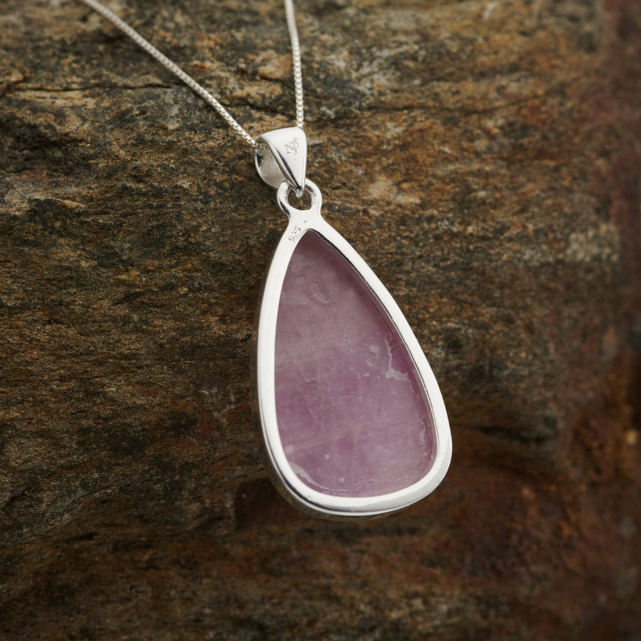 KUNZITE STERLING SILVER PENDANT