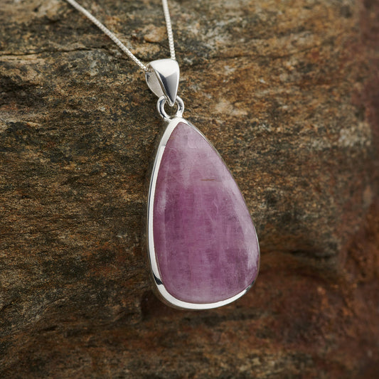 KUNZITE STERLING SILVER PENDANT