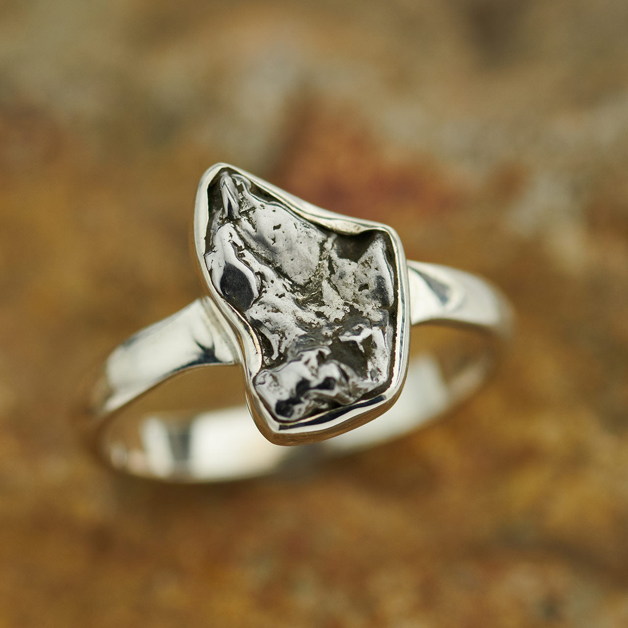 METEORITE CAMPO DEL CIELO STERLING SILVER RING