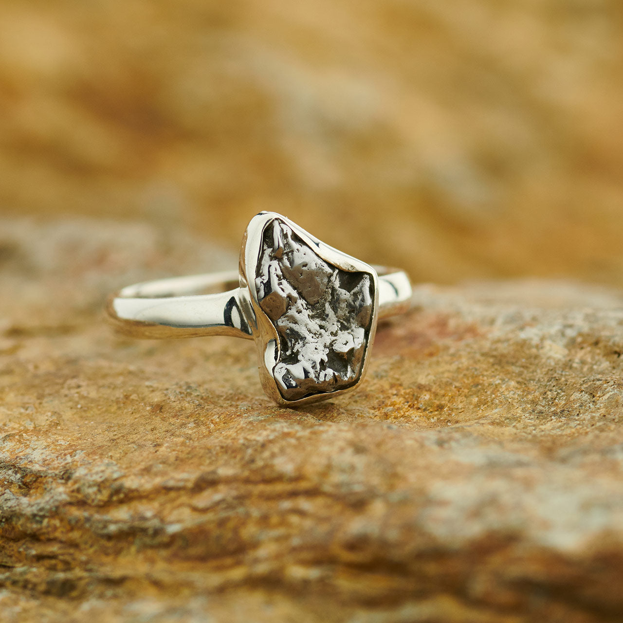 METEORITE CAMPO DEL CIELO STERLING SILVER RING