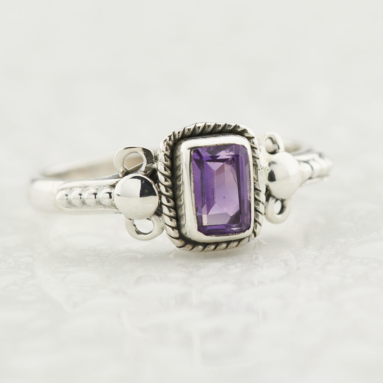 AMETHYST STERLING SILVER ORION RING