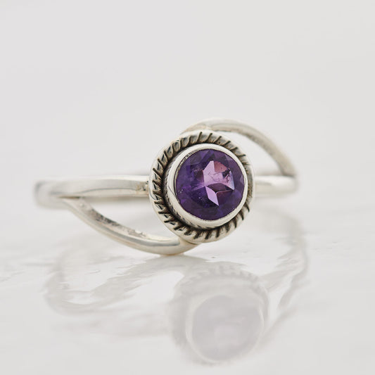 AMETHYST STERLING SILVER INFINITY RING