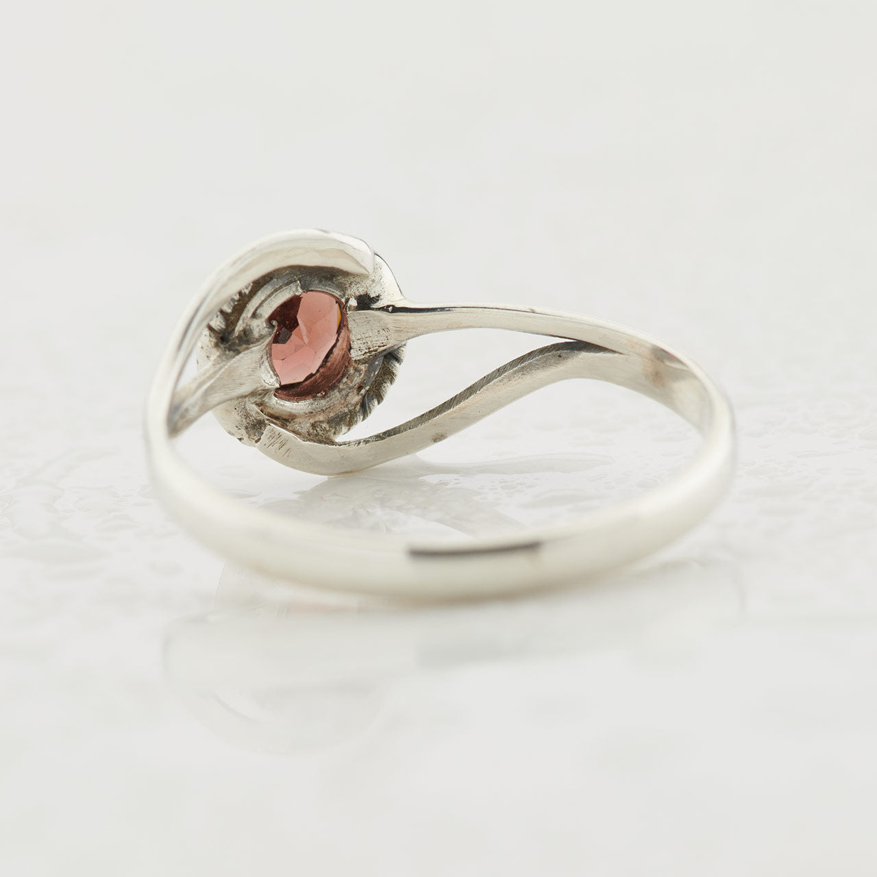 GARNET STERLING SILVER INFINITY RING