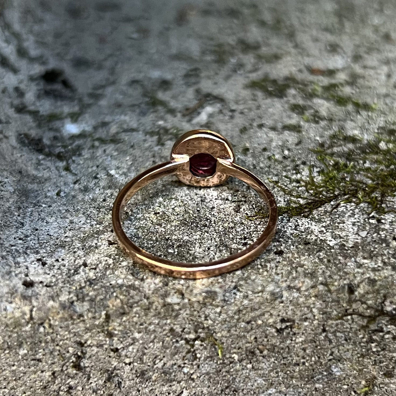 GARNET RING ROSE GOLD (50% Off Online Only)