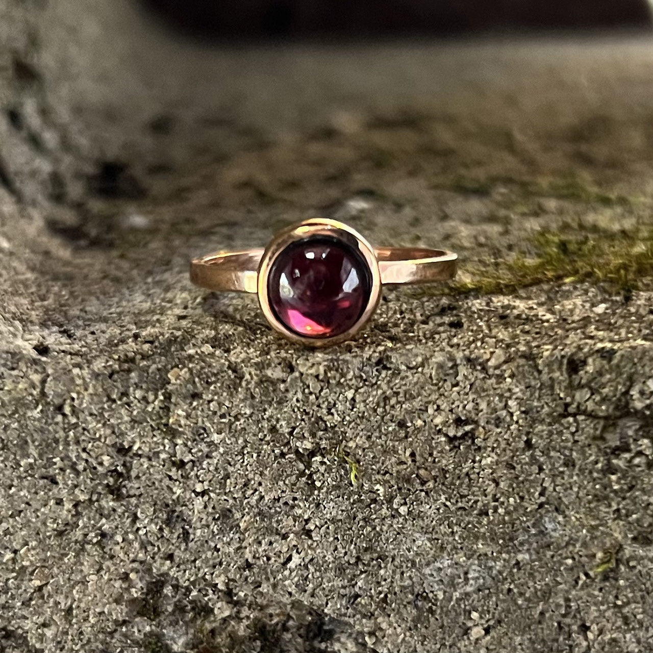 GARNET RING ROSE GOLD (50% Off Online Only)