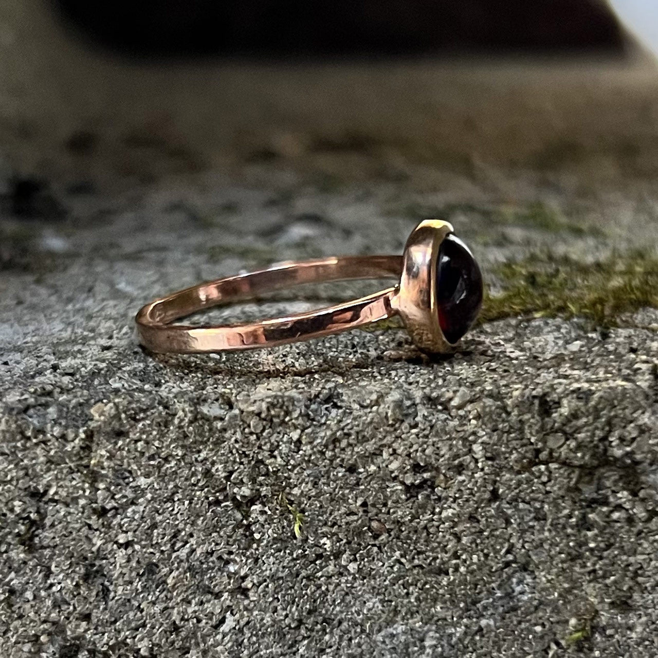 GARNET RING ROSE GOLD (50% Off Online Only)