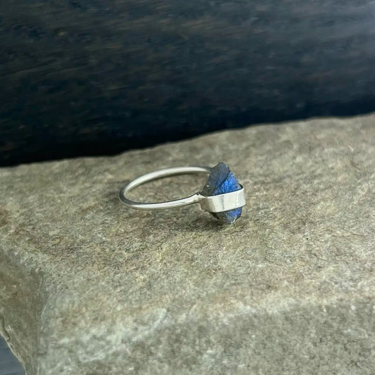 LABRADORITE ROUGH PENCIL RING (50% OFF Online Only)