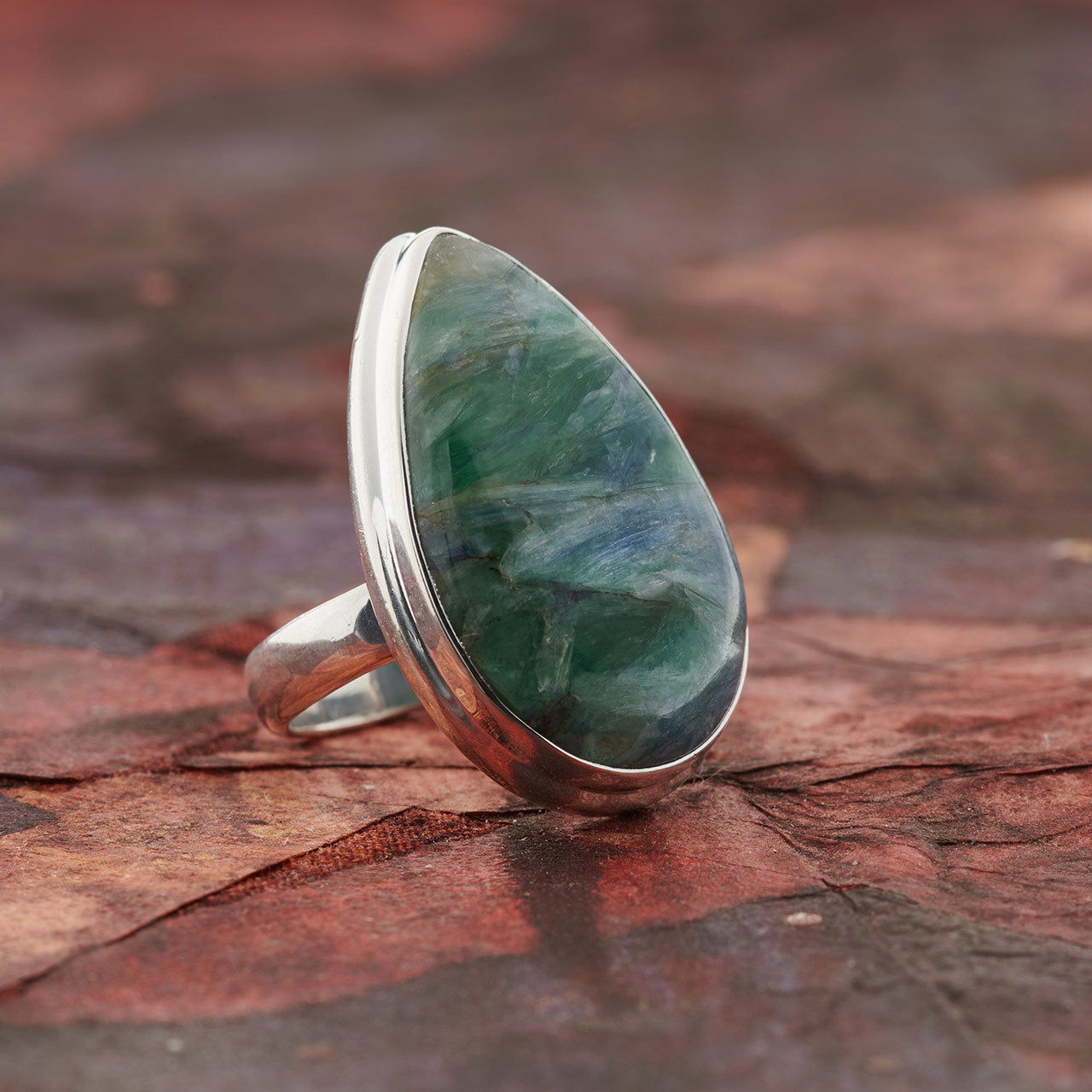 MERMAID KYANITE RING STERLING SILVER