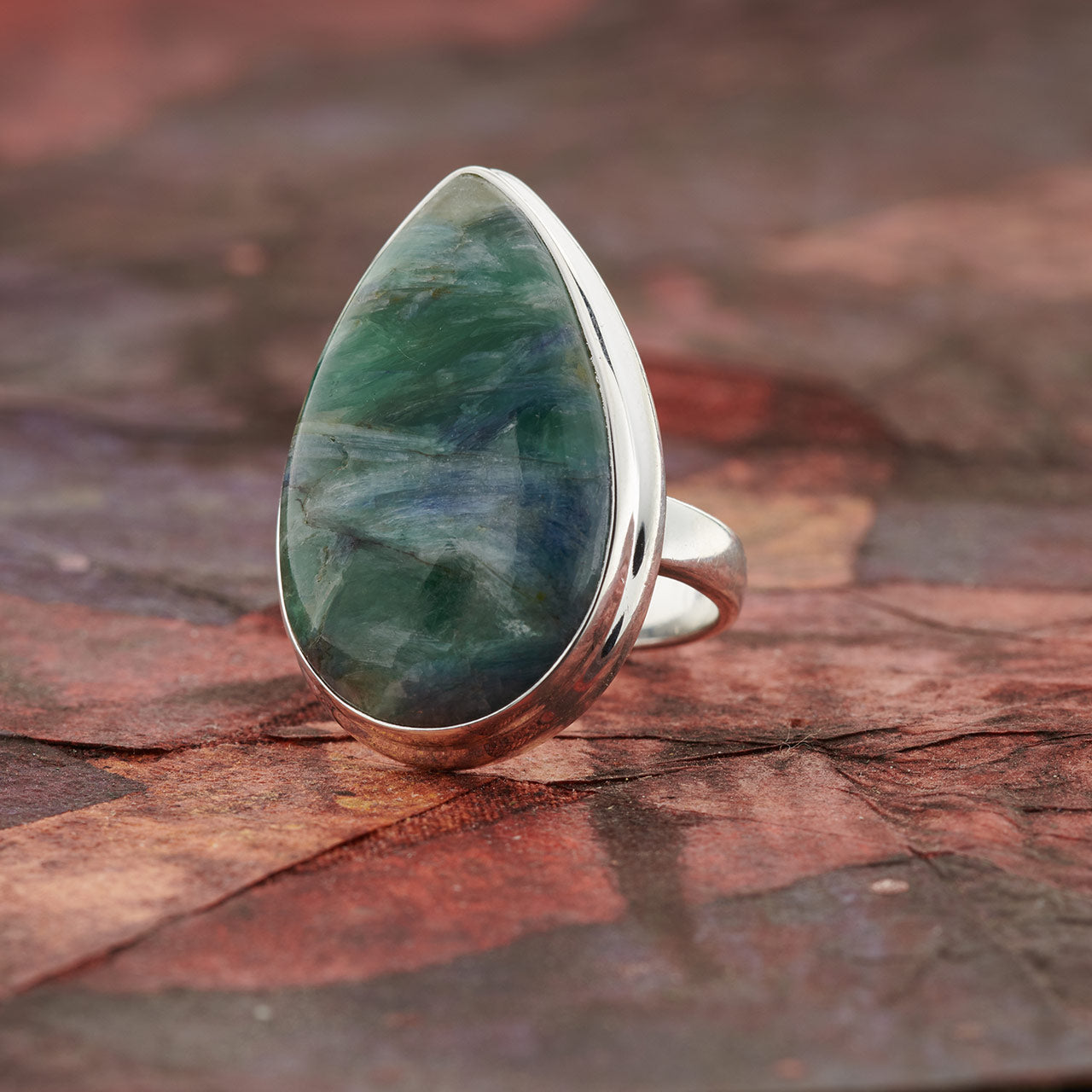 MERMAID KYANITE RING STERLING SILVER