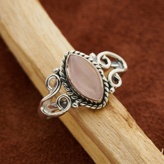 ROSE QUARTZ HORSESHOE RING (25% OFF Online Only)