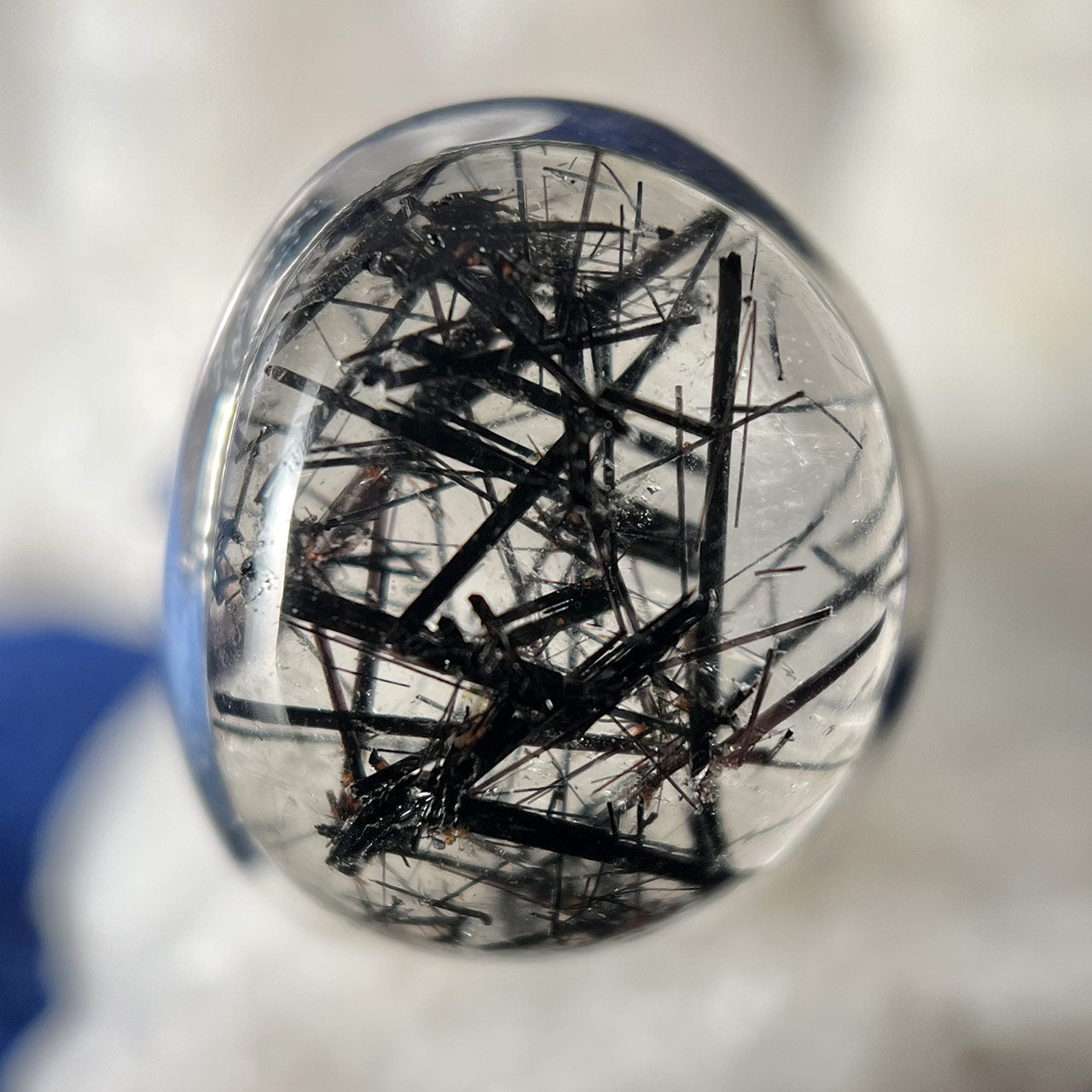 BLACK RUTILE STERLING SILVER RING