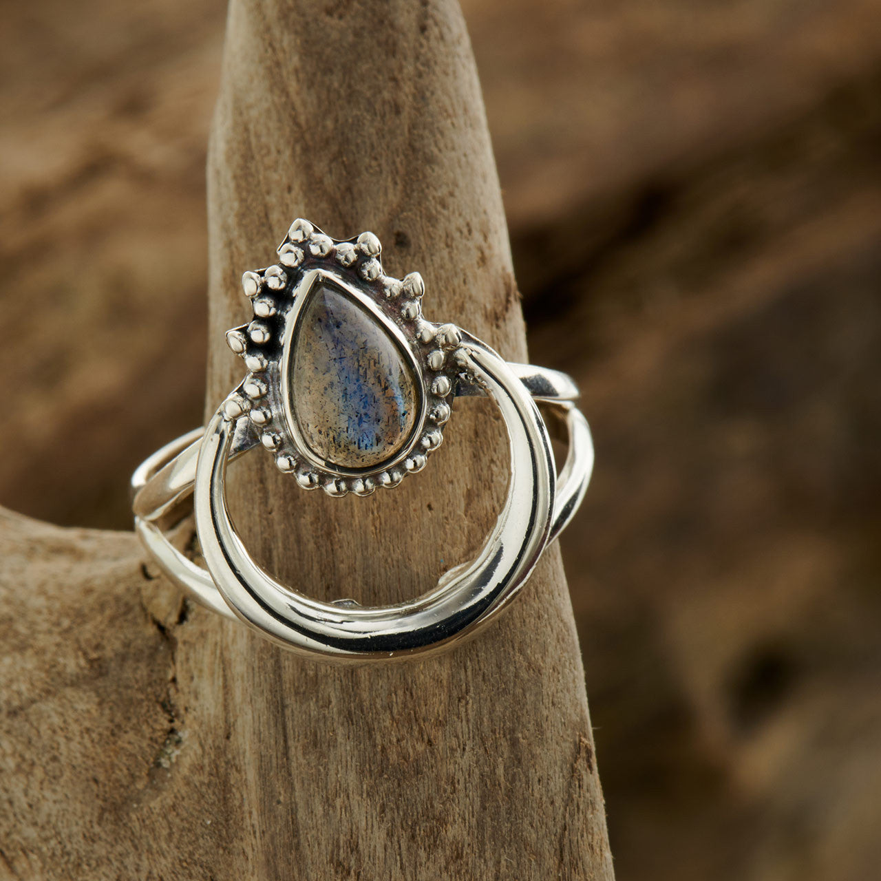 LABRADORITE HALO RING (50% Off Online only)