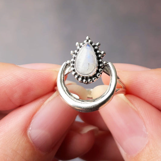 MOONSTONE HALO RING (50% Off Online only)