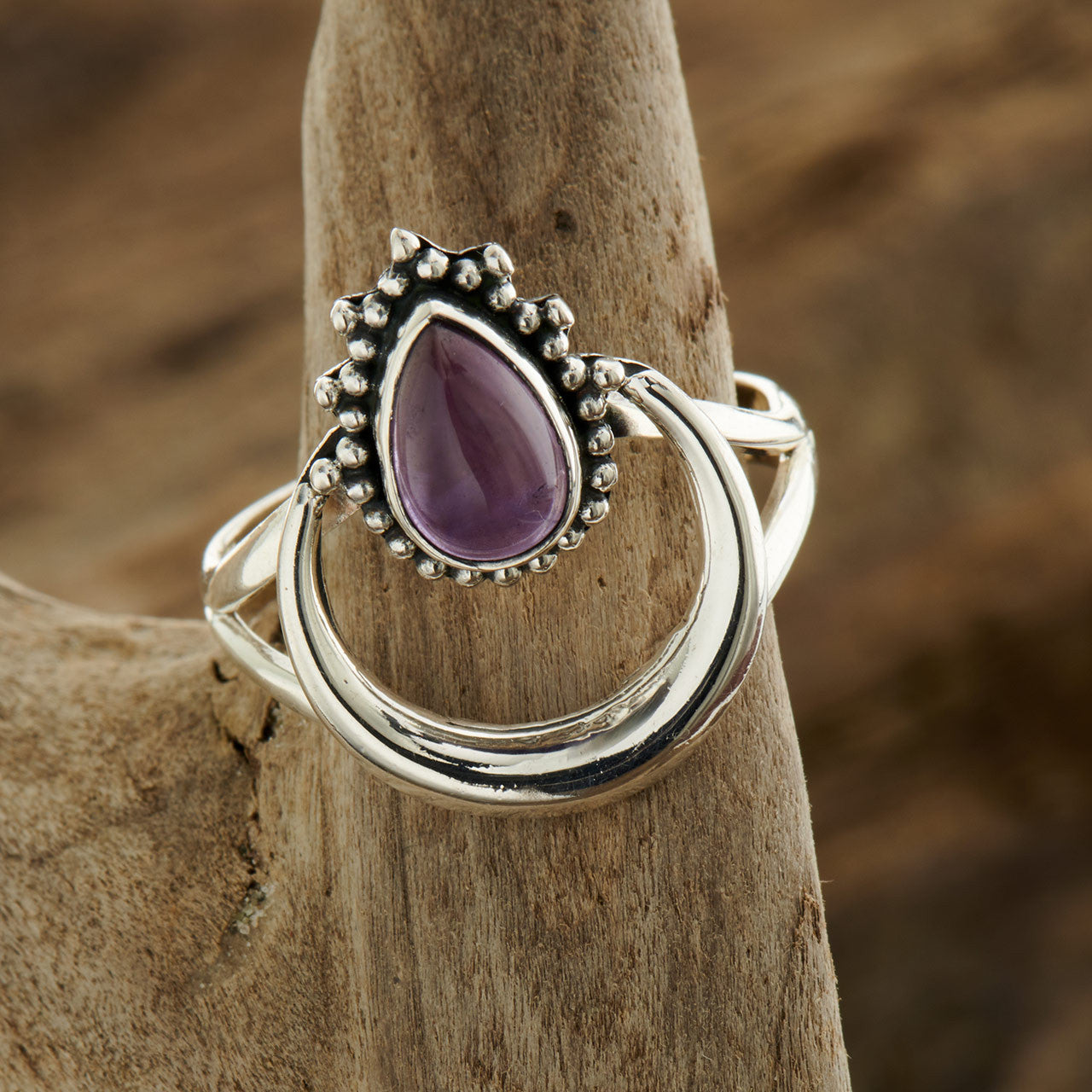 AMETHYST HALO RING (50% Off Online only)