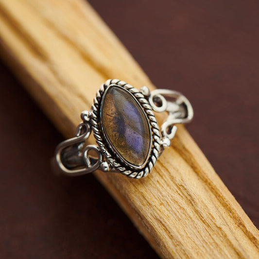 LABRADORITE HORSESHOE RING (25% OFF Online Only)