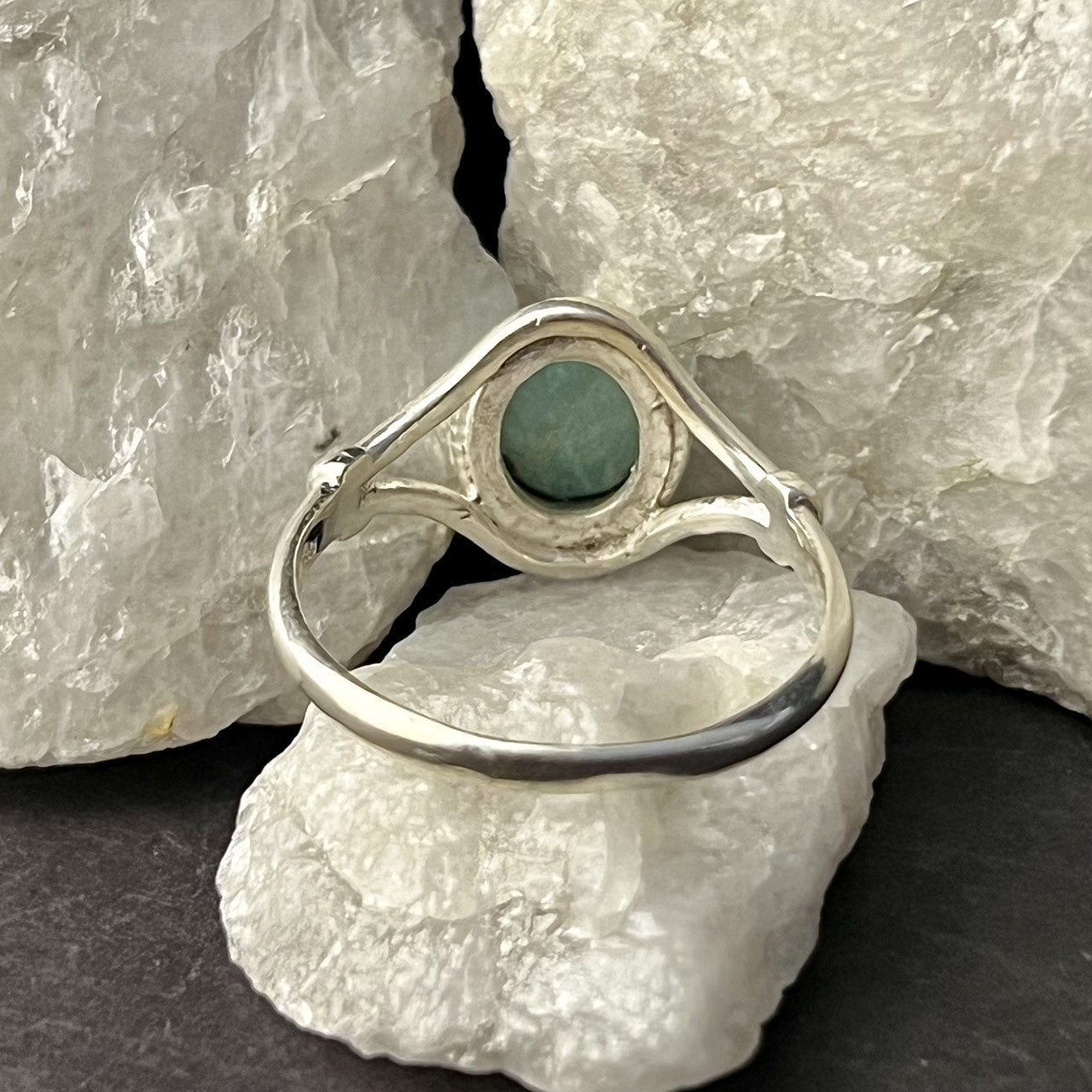 AMAZONITE RING V-BAND W/KNOT (30% OFF ONLINE ONLY)