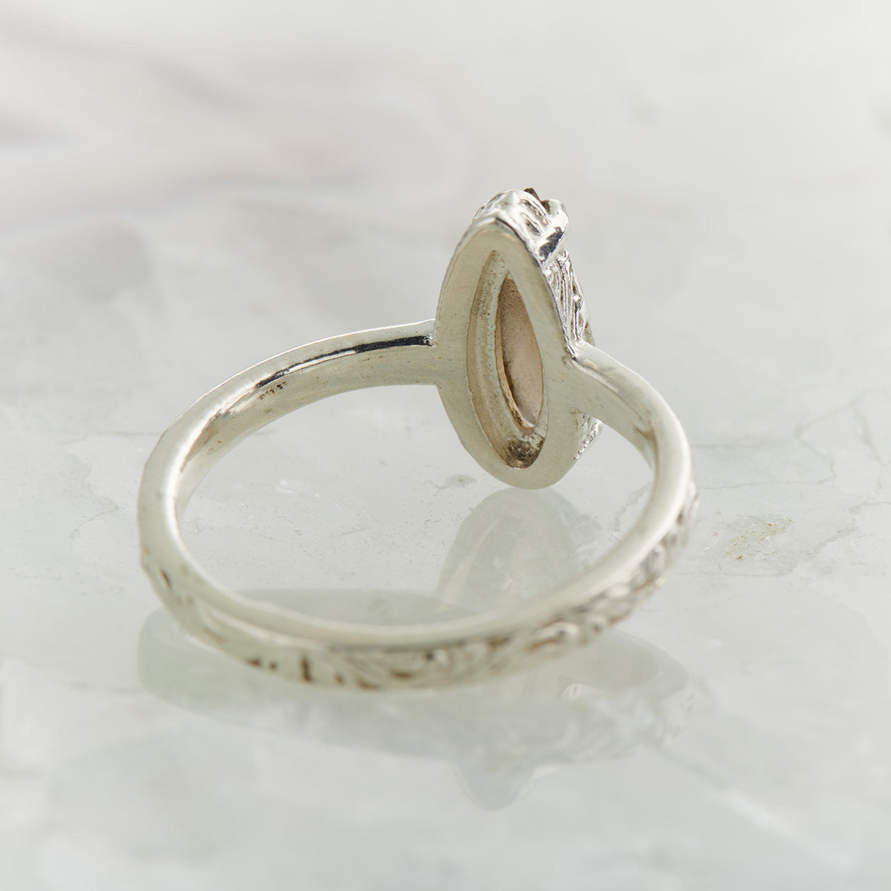 SMOKEY QUARTZ CHECKER FILIGREE RING (50% Off Online Only)