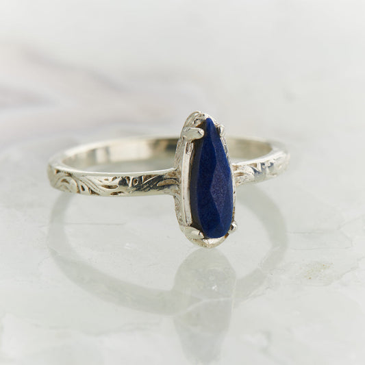 LAPIS CHECKER FILIGREE RING (50% Off Online Only)