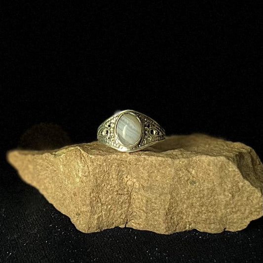 BLUE LACE AGATE CLASS RING (50% Off Online Only)