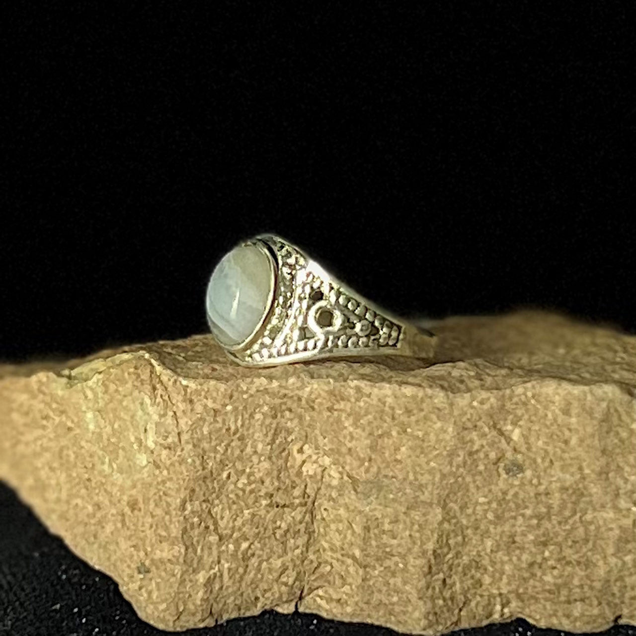 BLUE LACE AGATE CLASS RING (50% Off Online Only)