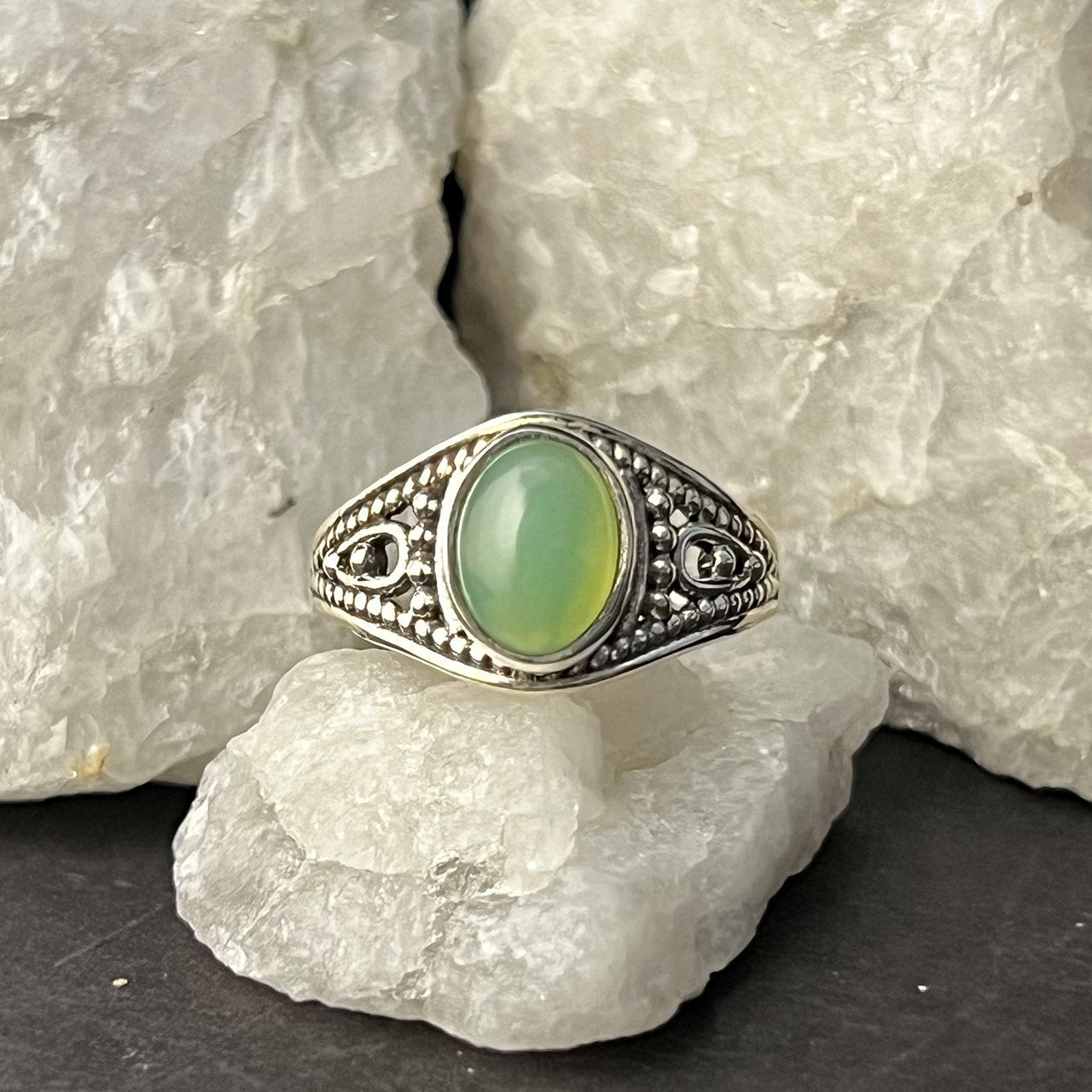 CHRYSOPRASE CLASS RING (50% Off Online Only)