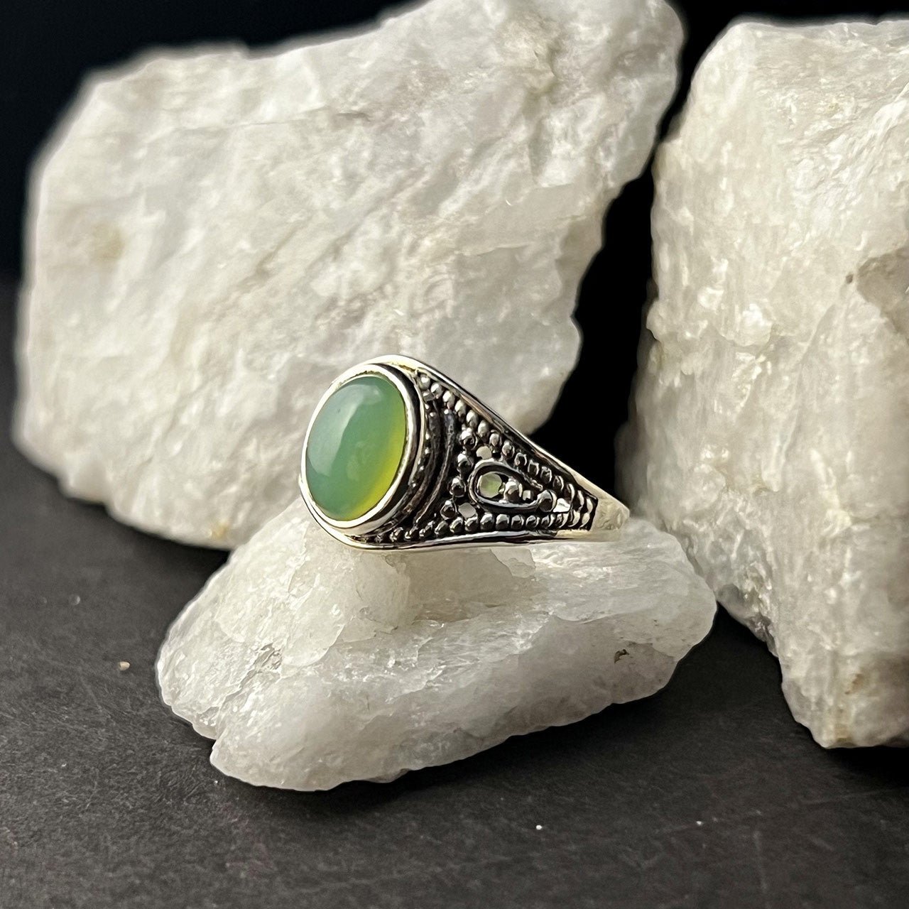 CHRYSOPRASE CLASS RING (50% Off Online Only)