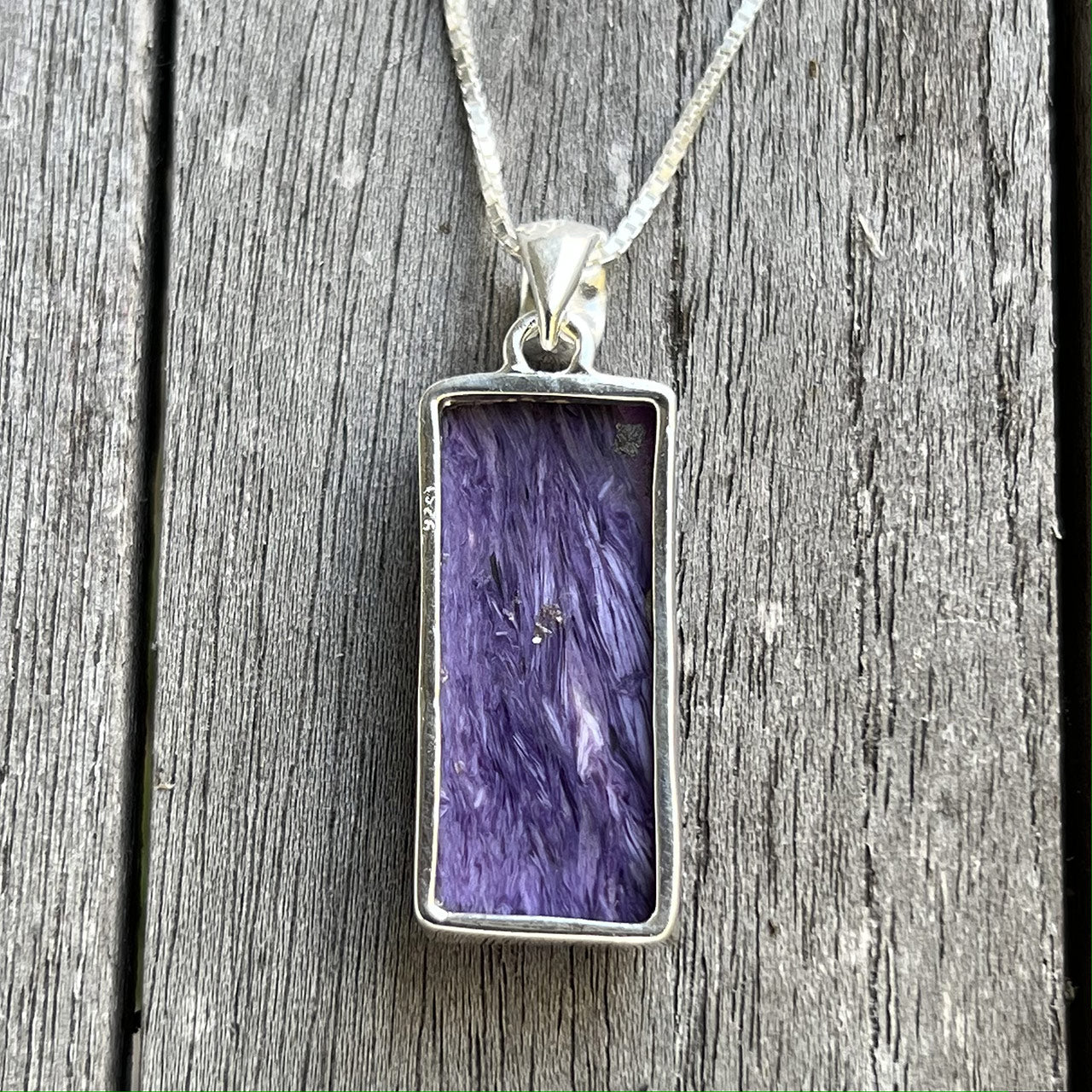 CHAROITE STERLING SILVER PENDANT