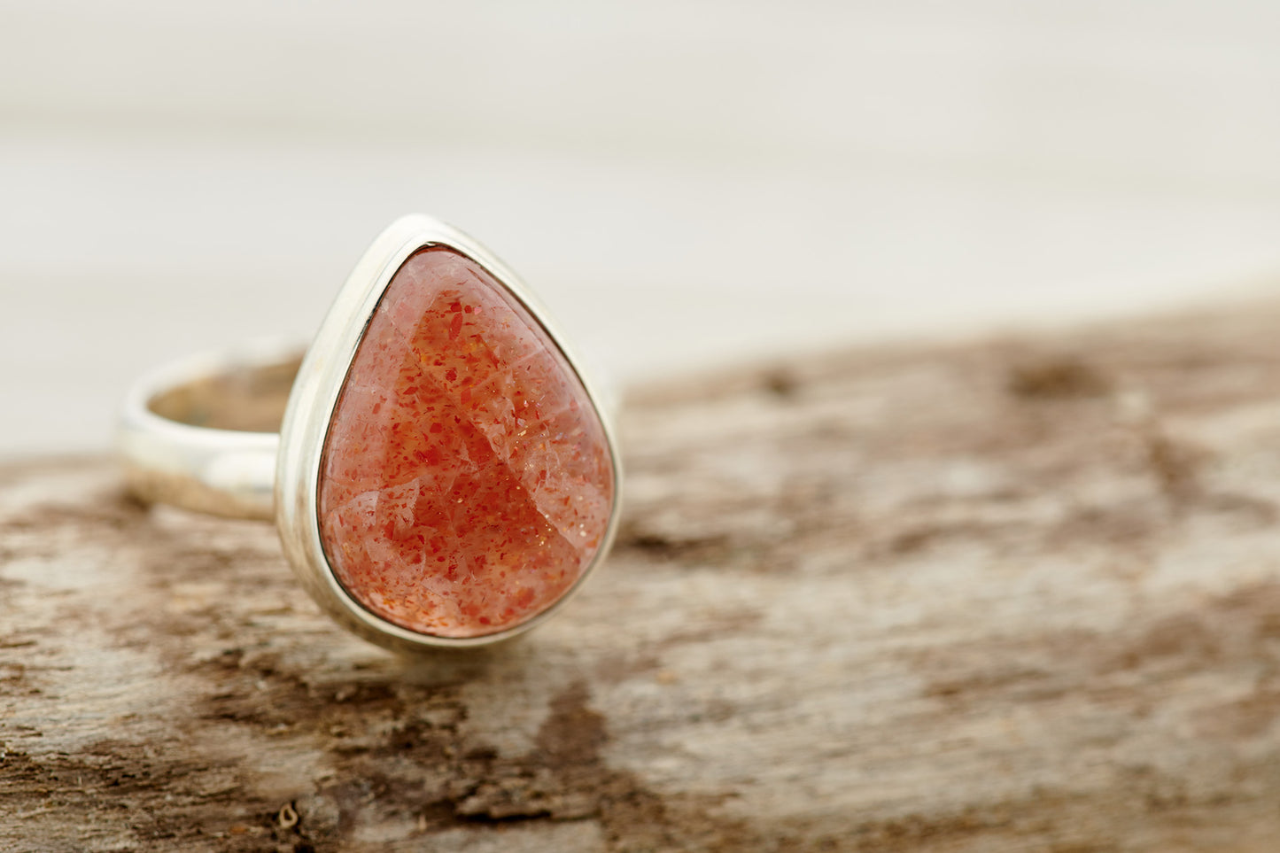 SUNSTONE STERLING SILVER RING