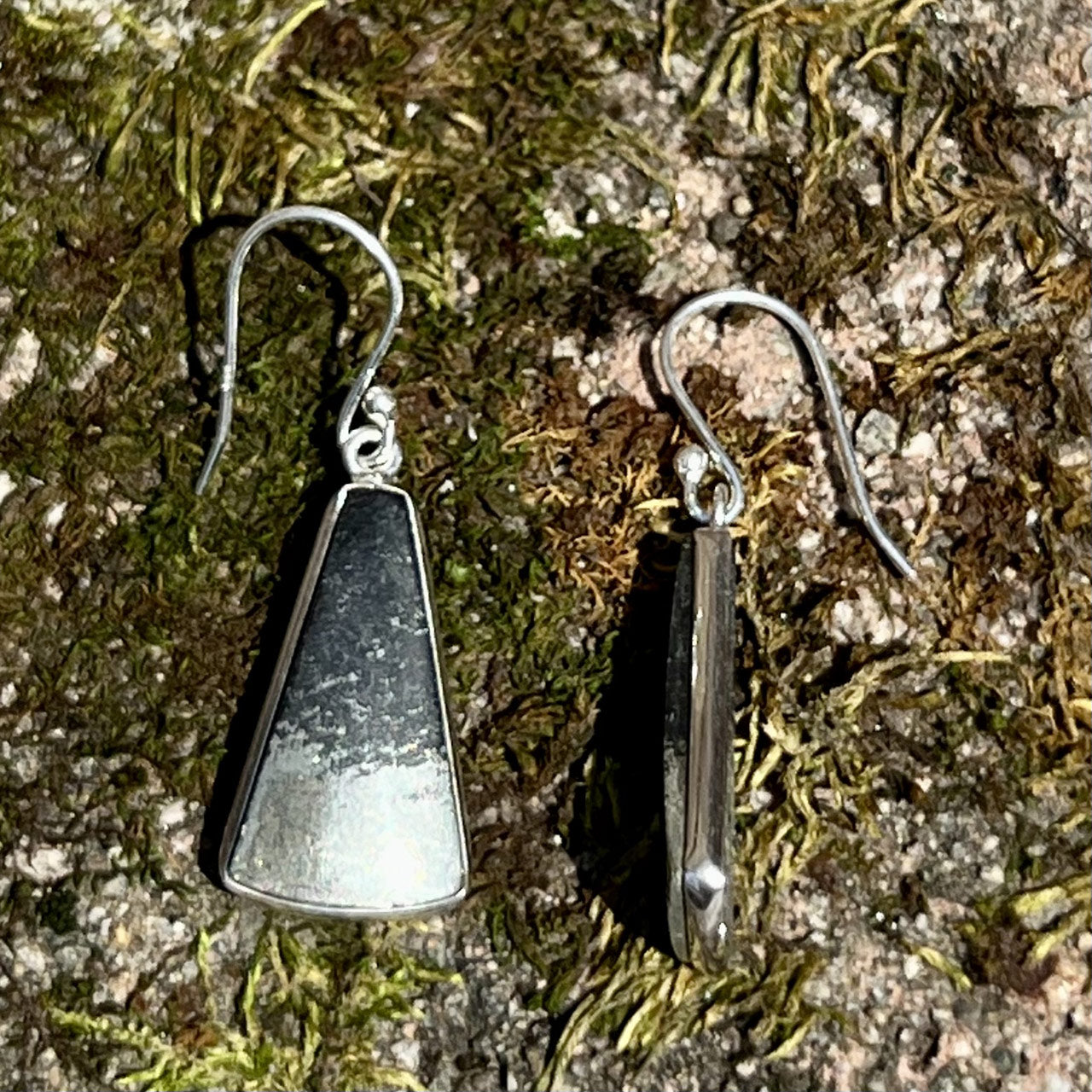 HEALERS GOLD STERLING SILVER DANGLE EARRINGS