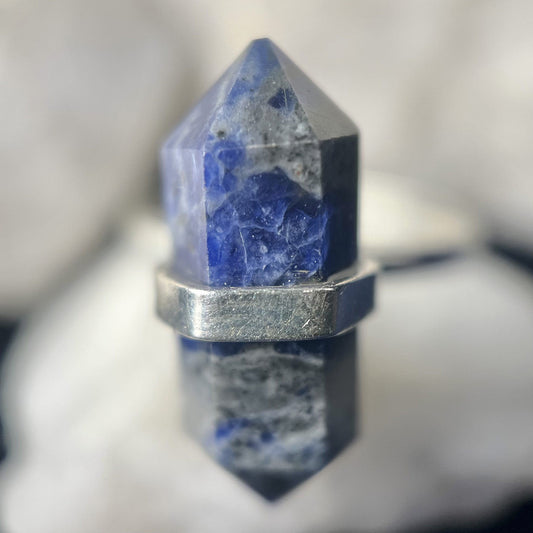 SODALITE STERLING SILVER PENCIL RING (50% OFF Online Only)
